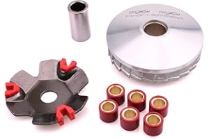 Glixal ATKS-041 High Performance Racing Variator Kit with 6.5 gram Roller Weights for Chinese Scooter Moped ATV 4-Stroke GY6 50cc 80cc 100cc 139QMB 139QMA Engine Front Clutch