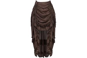 Grebrafan Steampunk Skirt for Corset Women Show Girl Pirate Skirts Party Clubwear Vintage