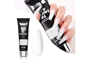 Beautilux Gel Ricostruzione Unghie, 50g Bianco Latte Acrigel per Unghie, Lunga Durata Acrygel Estension Gel, per Nail Enhancement et Extension, Saloni per Unghie