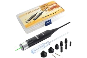HEITIGN Gonetre Kit Visión De Agujero Adecuado para Calibres 22 A. 50, Corrector Ajustable De 8 Piezas Kit Visión De Agujero Ligero Maleta Adecuado para Ventiladore Caza Luz Verde Aire Libre