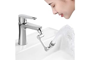 WASYPLSFOI Faucet Extender Kitchen Bathroom Sink Tap Faucets Adapter Head Aerator, 2 Mode 360° Swivel Large Flow Anti-Splash Alloy