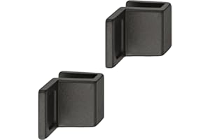 Gedotec Glastürgriff Schrank Möbelgriffe für Glastüren - Ziehgriff zum Klemmen - Glasdicke 4-6 mm - Zinkdruckguss schwarz - Griff für Schranktüren & Glastüren - 2 Stück - Design Spiegel-Türgriff