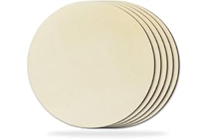 HAOHAI 5 cerchi in legno da 20 cm per artigianato, placca rotonda in legno grezzo, ritagli in legno per la pittura di porte