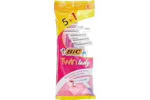 Bic Twin Lady Sensitive Disposable Shaving Razors For Women (Pack Of 6)