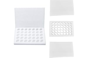 QIUMING Plateaux à œufs de caille Cartons pour œufs de caille Mousse Emballage anti-choc Réutilisable et empilable Pour réfrigérateur ，Transport (blanc, 35 grilles)