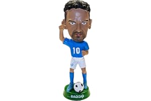 Fabbro Teresa Promotion Statuetta Roberto Baggio Nazionale, Riproduzione in Resina, 100% Dipinta a Mano, Altezza 20 Centimetri - GONGOLO