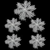 10 Stück Weihnachten Deko Schneeflocken Weihnachtsbaumdeko Weihnachtsbaumschmuck Anhänger - 4