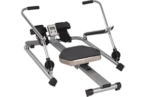 WANWANPER Rudergerät für Fitness zu Hause, LCD Rudergerät Rudermaschine Ruderzugmaschine Klappbar Fitness Cardio, bis 120kg, für Fitnessstudios, Häuser, Unternehmen, Fitness-Clubs, 106 * 66 * 10cm