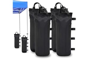 ACTIUSIS Odważniki do pawilonu, worków na piasek, wielokrotnego użytku, do napełniania, używane do pawilonów składanych, pawilonów, namiotów itd., worek z piaskiem 800D Oxford, 4 sztuki