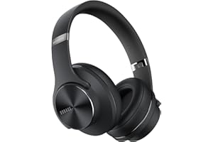 DOQAUS Bluetooth Kopfhörer Over Ear,90 Std Kopfhörer Kabellos Bluetooth mit 3 EQ-Modi HiFi Stereo Faltbare Headset mit Mikrofon weiche Ohrpolster Wireless für Handys/Reisen/Büro/Laptops/PC-Schwarz