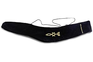 Shofarot Israel Kudu Schofar-Tasche, lang, Samt, Jemenit, koscher, jüdisch/christlich