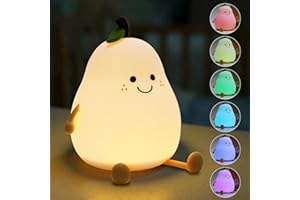 SANGYN Cute Night Light Rechargeable with 7 Colours and Timer, Children's Bulb Night Light for Toddler Baby Christmas Gifts, Touch Portable LED Silicone Lamp for Children's Room