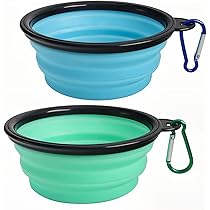 2 Ciotole Pieghevoli Per Cani Con Moschettone - Portatili Per Viaggi, Cibo E Acqua - Foto 2