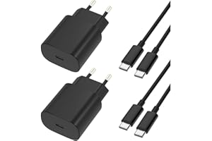 ZLONXUN 2-pak 25 W ładowarka USB C, i kabel 1,5 m kompatybilny z Samsung Galaxy S23/S21/S20/S22/S21+/S20+/A52/A53/A41/A55/A35