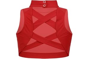 iEFiEL Kids Girls Dance Sports Bra Workout Fitness Crop Tops Strappy Sleeveless Bralet Bustier Vest Tops