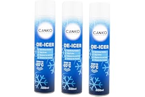 Caliko De icer Spray For Car 600ml | Pack of 3 Deicer Car Windscreen Spray Fast Acting Melts Ice and Frost Quickly For Windows/Mirrors | Operates at -20°c and Prevents Re-Freezing.