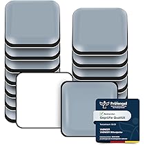 Teflon meubelglijders │ 4 stuks │ vierhoekig │ 50 x 50 mm, 5 mm dik