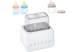 Buithafu Babyflaschenwärmer 5-in-1 – Doppelte Flaschenkapazität, Memory-Funktion, Sterilisator – Präzise Temperaturregelung für PP/Glass/Silikon – Ideal für Zwillinge & Geschwister