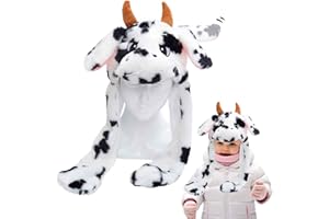 Shyllin Cappello con Orecchie, Cappello con Orecchie Che Si Muovono, Cappello con Orecchie di Peluche, Cappello a Coniglio Adatto per Feste in Costume, Feste di Carnevale di Natale