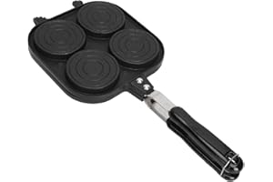 LUQEEG Teglia per Pancake a Doppia Faccia a Cottura Rapida, Padella Multifunzionale per Waffle e Pancake, Rivestimento Antiaderente, Piano Cottura Ideale, Design Portatile per Fornelli,