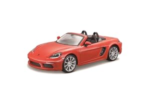 Bburago - Porsche 718 Boxster Skala 1:24, Diecast Replika med Öppningsbara Dörrar, Slumpmässigt Sortiment, Officiell Porsche