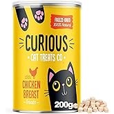 200g Freeze Dried Chicken Cat Treats 100% Natural Chicken Breast Nibbles Allergen-Free & Hypoallergenic Cat Treat for Indoor