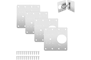 WYSUMMER Kit di riparazione per cerniere in acciaio inox, piastra di riparazione per ante di armadietti, cerniere per armadi, kit di riparazione per cerniere per armadi, piastra di riparazione per cerniere da