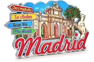 BDM Iman de Madrid, iman Nevera madrileño, Puerta de Alcala, Oso y madroño, Cibeles, Metro de Madrid, Gran Via, monumentos