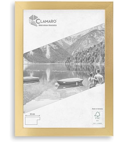 FRAMO 35mm Cornice per Immagini 45 x 56 cm | Wenge | Cornice in MDF Fatta