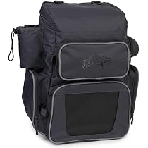 Fox Rage Street Fighter Sac à Dos De Pêche – 20x45x20 Cm, Noir/gris, 2 Compartiments, Porte-canne, 4 Boîtes Incluses, Bretelles 3D, Réflecteurs, Pour Leurres Et Accessoires