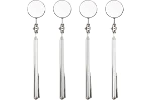 Flylin 4 stycken bilinspektionsspeglar, 30 mm rund inspektionsspegel, teleskopspegel med verktyg, 360 graders vridbar justerb