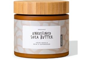 Motherland Organics Unrefined Shea Butter 400G Nutty - African Moisturiser for Dry Skin, Hands, Lips, Stretch Marks, Eczema - Natural, Raw & Vegan - for Men, Women & Babies
