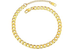 ChainsPro Bracelet de Cheville Femme-Chaine de Pied en Argent 925/Acier Inoxydable/Plaqué Or-Bijoux Chaînes Cheville Ajustable Réglable 22 à 30 cm-Bijoux Accessoires la Plage pour Femmes et Filles