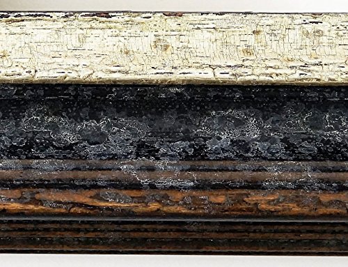 Spiegel Wandspiegel Badspiegel Flurspiegel Garderobenspiegel – Über 200 Größen – Trento Schwarz Silber 5,4 – Größe des Spiegelglases 50 x 70 – Wunschmaße auf Anfrage – Antik, Barock - 2