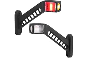 ‎JUSTECH Justech LED Seitenmarkierungsleuchten 12-30V IP65 wasserdicht für LKW, Trailer, Wohnmobile | E-Mark Zulassung | 3-Farbige Beleuchtung | 6 LEDs pro Lampe | Mit Schrauben