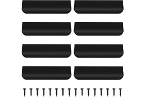 mauuuba 8 Pcs Poignee de Meuble Cuisine, Poignée Meuble Cuisine Aluminium, Poignee Porte Cuisine, Poignées Armoire, Poignet de Porte Cuisine, Poignée pour Armoire, Placards, Commodes - Noir, 120mm