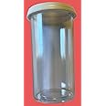 5 Dram Clear polystyrene snap Cap Storage Vial with Attached White Cap