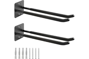 Sinoer Ganchos de garaje mejorados, organizador de cobertizo, ganchos de almacenamiento de acero de utilidad, ganchos de almacenamiento de garaje de 14 pulgadas, ganchos dobles para patio,