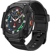 Spigen Galaxy Watch Ultra (47mm) ile Uyumlu Kılıf & Kordon Rugged Armor Pro &Uuml;st D&uuml;zey Koruma Siyah Kayış - ACS08427 (Spigen T