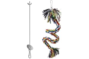 LNSYSNS Corde d'escalade pour Perroquet, Mangeoire à légumes et Oiseau à mâcher Corde, Perroquet Corde d'escalade Colorée, pour Une Variété d'oiseaux et d'animaux