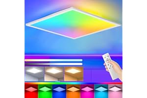 Taipow Lampa sufitowa Led Kolor, 28W 3000K-6500K Lampa sufitowa Led z pilotem, ściemnialna lampa sufitowa, do sypialni, kuchni, korytarza Φ45cm