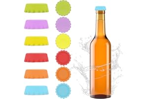BOBOPACK 12 Tapones Creativos para Botellas de Cerveza, Tapones de Silicona Reutilizables, Ajuste Perfecto, Sello Multicolor, Tapones Únicos para Fiestas, Bares o Coleccionistas