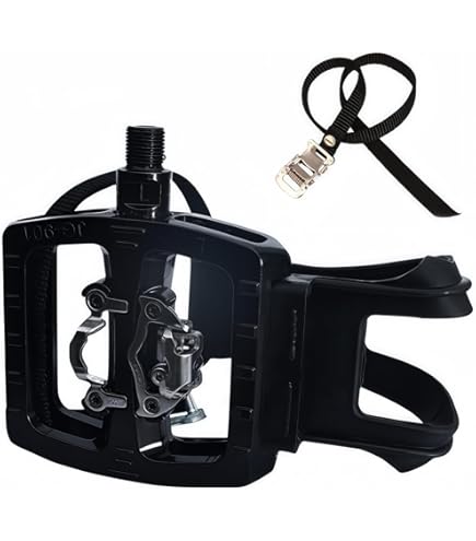 Pédales De Vélo De Course Avec Cale-pieds Et Sangle Nylon - Filetage 9/16", 64x118mm