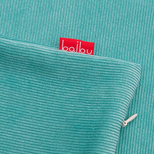 Baibu Einfach Dekorativ Sofa Kissenbezug Kissenhülle mit verdecktem Reißverschluss aus Kord in 10 modernen Farben und 6 Größen 40x145cm Türkis - 4