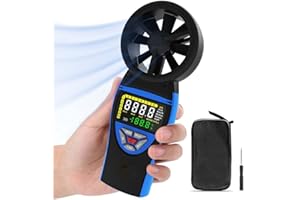 H HOLDPEAK Anémomètre Numérique HoldPeak 8805-WM Mesure de la vitesse du vent, de la température, de l'humidité, de la pression atmosphérique et de l'altitude pour les drones et les systèmes de climatisation.