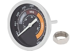 GLOWYE BBQ Temperature Gauge for Oklahoma Joe's Smokers, 3695528R06, Grill Thermometer Accessories for Most 13/16-inch Opening Charcoal or Smoker, 3 inch Dia Temp Gauge