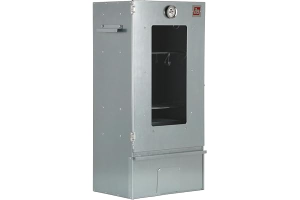 ITA Fumoir 7002 - Smoker Premium - Armoire à fumage avec fenêtre & thermomètre - Acier inoxydable - Qualité UE, Direct fabricant - 81 cm avec 3 niveaux