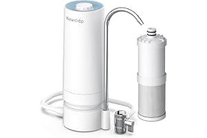 Waterdrop CTF-07 Bänk-vattenfilter, 4000 Gallon | Minskar Tungmetaller, Dålig Lukt och 99% Klor, Påminnelse om Filterlivsläng
