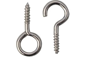 STARPACK HOME Curtain Wire Hooks and Eyes, Pack of 25 of each, Starpack Hardware range. 72491