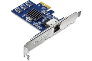 ‎TRENDNET TRENDnet TEG-25GECTX PCIe 2.5Gbase-T Netzwerkadapter, Konvertiert PCie Slot in 2.5G Ethernet Port, 802.1Q VLAN Tagging, Standard und diskrete Medien inklusive, 9KB Jumbo Frames